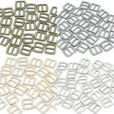 人形用 DIY ドール服の材料 レザークラフトの材料 極小 外径5×6mm 内径3mm ミニチュアパーツ 金属 メッキ 日型角カン バックル 金具 4色 各10個 合計 40個