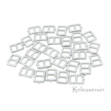 人形用 DIY ドール服の材料 レザークラフトの材料 極小 外径5×6mm 内径3mm ミニチュアパーツ 金属 メッキ 爪有り 日型角カン バックル 金具 5色選択可 30個入